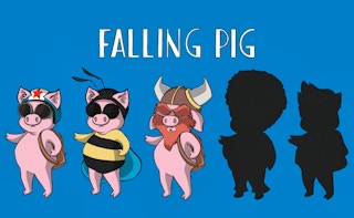 Falling Pig